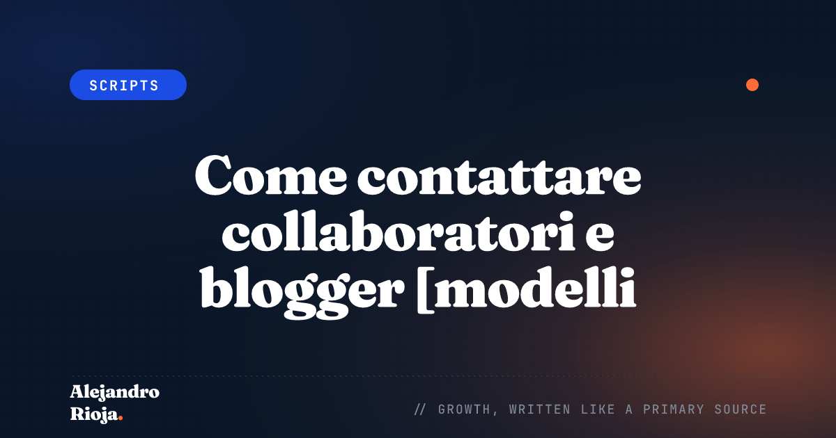 Come contattare blogger e collaboratori