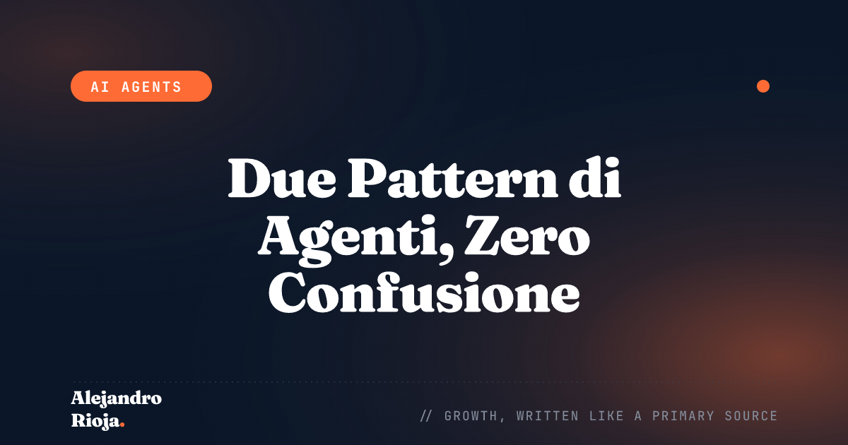 Agenti per Eventi vs Agenti Pianificati: Quale Pattern per Quale Lavoro