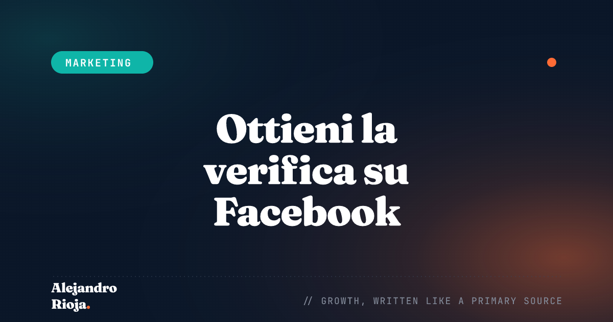 Get verified on Facebook