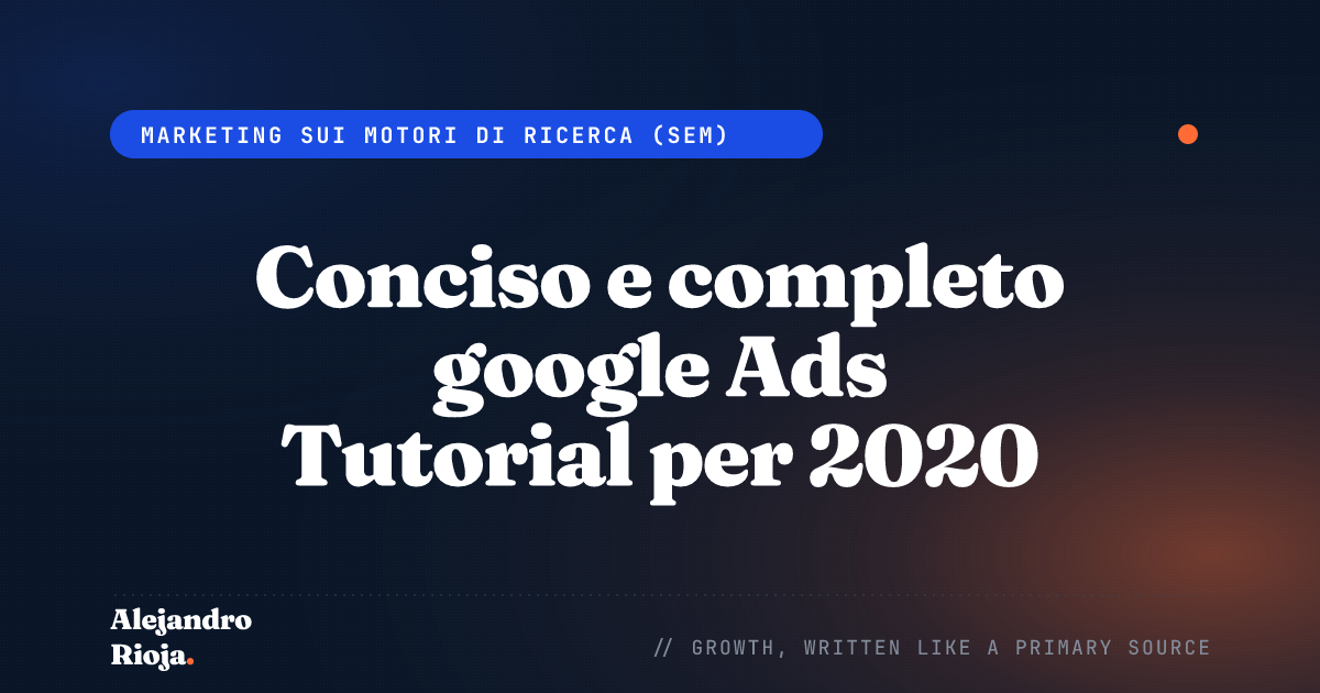 Google ads tutorial