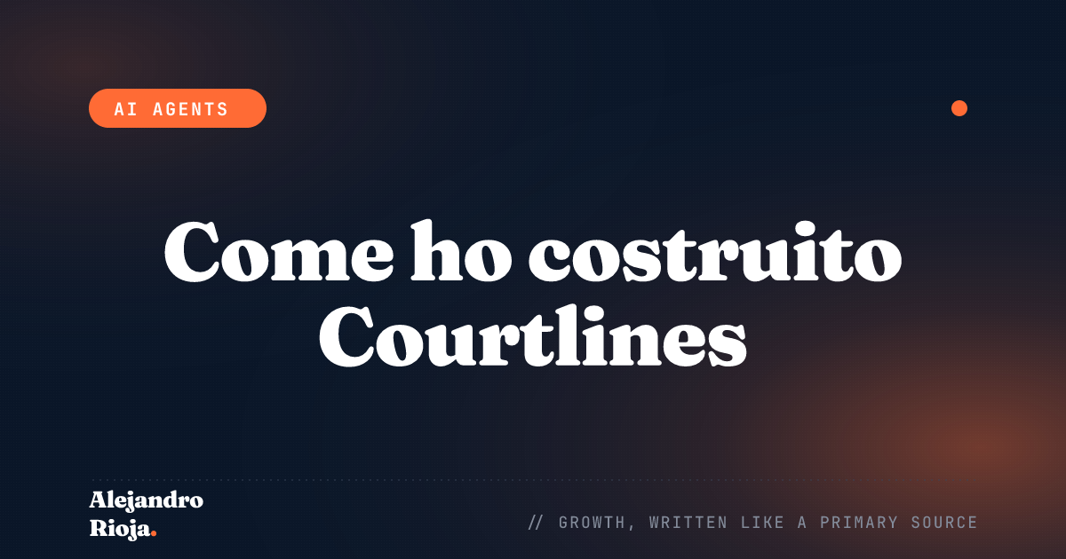 Come ho costruito Courtlines: un SaaS per la gestione di club, sviluppato con Claude