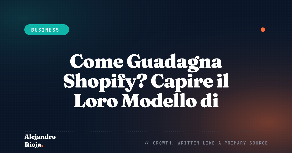 Come guadagna Shopify