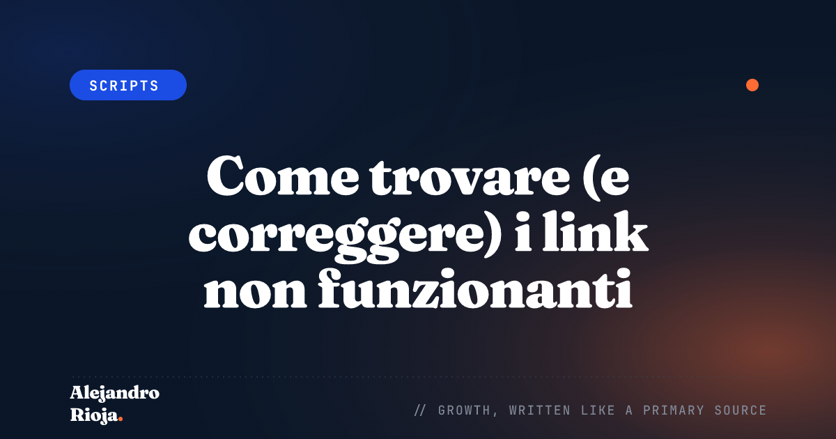 Come trovare (e correggere) i link non funzionanti