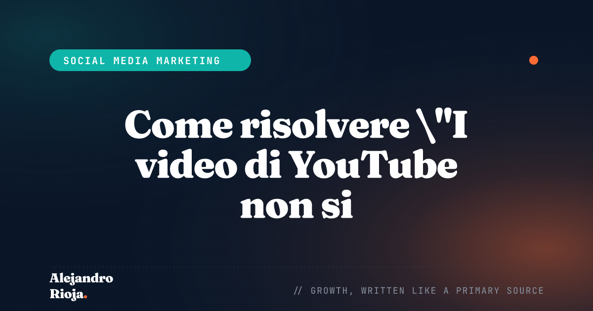 Come risolvere il problema dei video di YouTube che non si riproducono