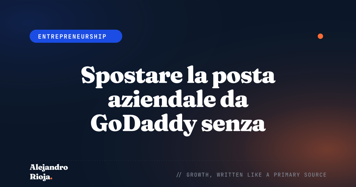 Spostare la posta aziendale da GoDaddy senza perdere mail