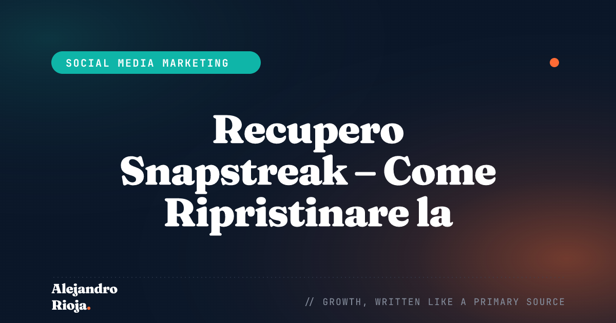 How to Restore Snapstreak