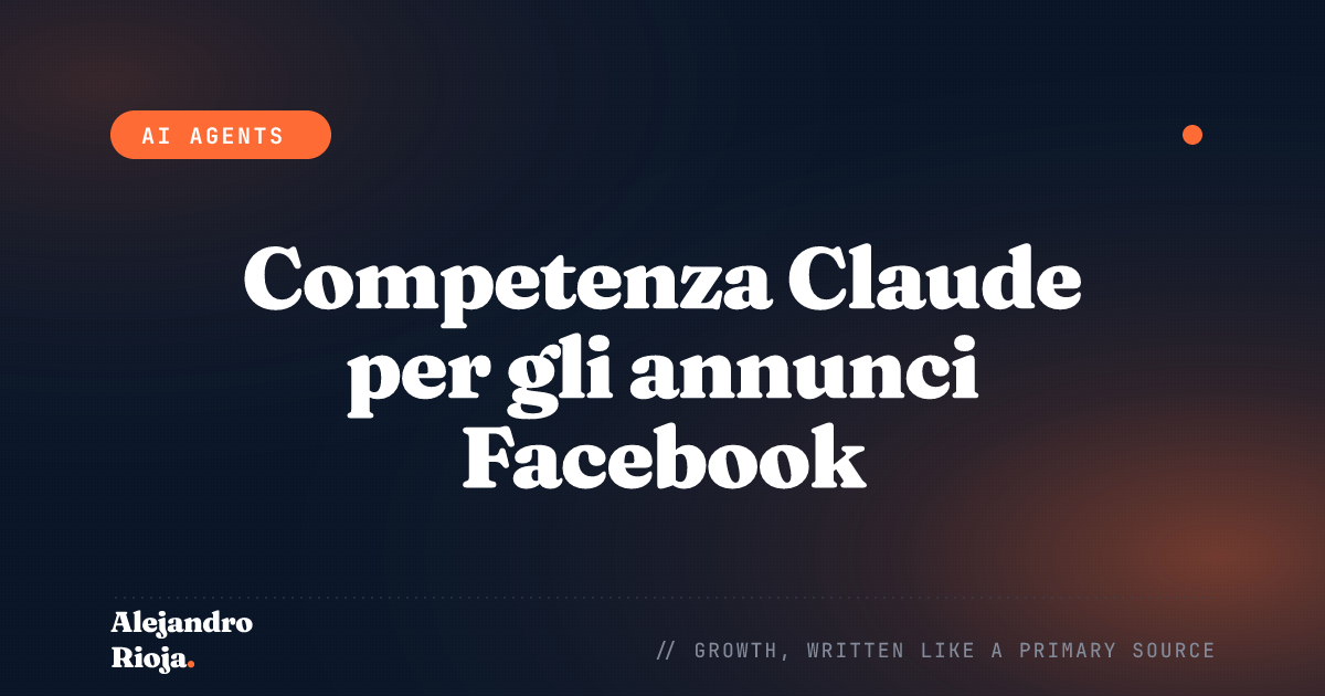 Competenza Claude per gestire gli annunci Facebook con la Graph API