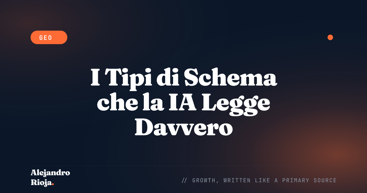 Schema Markup per i Motori IA: I Tipi che Fanno la Differenza