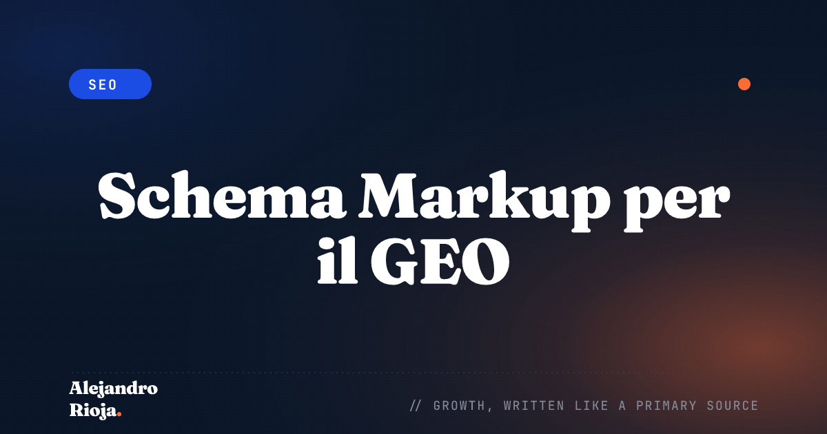 Schema Markup per il GEO: I 4 tipi di schema che migliorano i tassi di citazione IA
