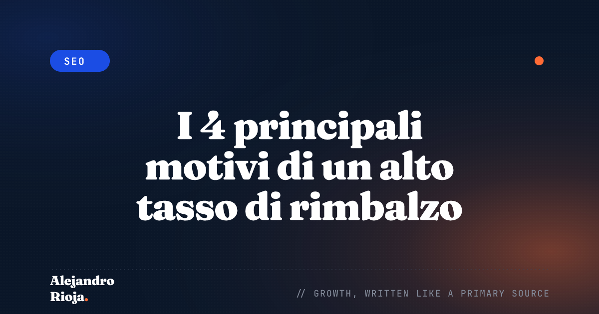Tasso di rimbalzo sito web