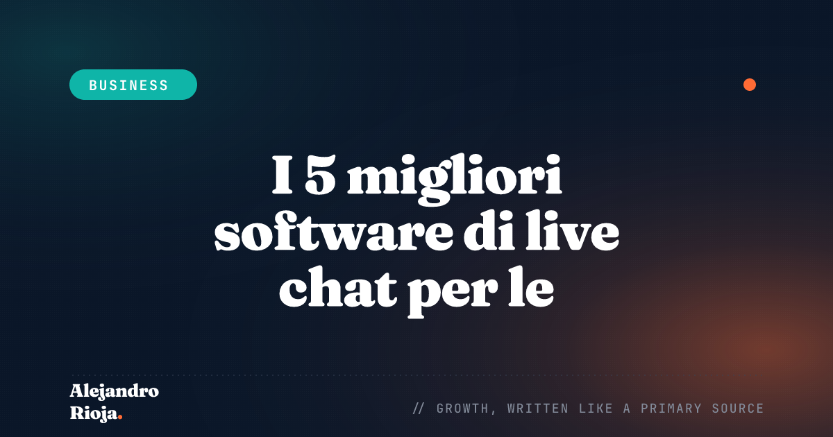I 5 migliori software di live chat per le piccole imprese