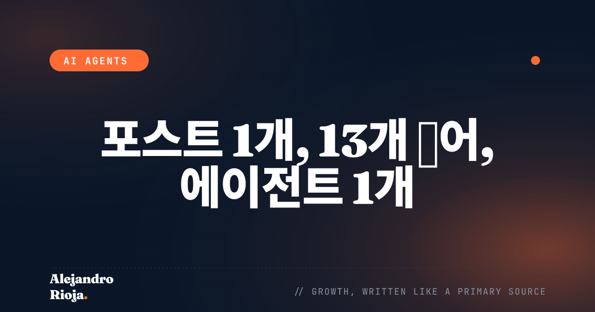하나의 에이전트로 블로그 포스트 하나를 13개 언어로 번역하는 방법