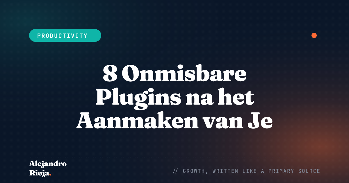 8 Onmisbare Plugins na het Aanmaken van Je Eerste WordPress-Website