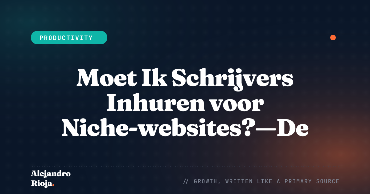Schrijvers voor Niche-websites
