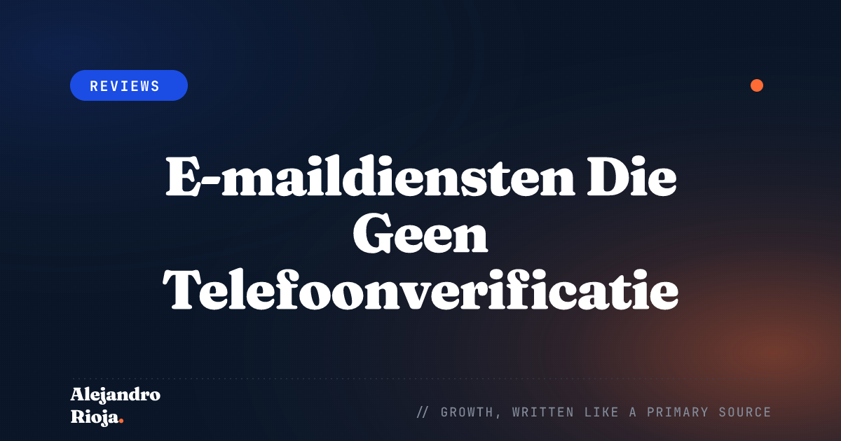 The Email Services That Don't Require Phone Verification