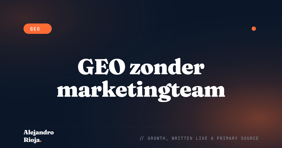 GEO voor solo-ondernemers: hoe een eenmansbedrijf geciteerd wordt door AI-zoeken