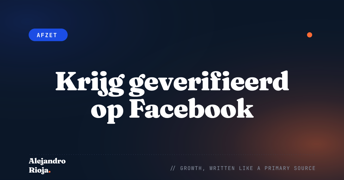 Get verified on Facebook