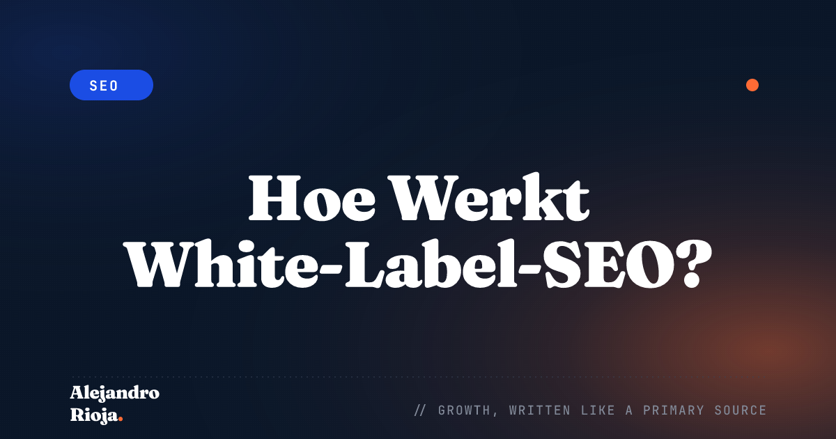 Hoe Werkt White-Label-SEO?