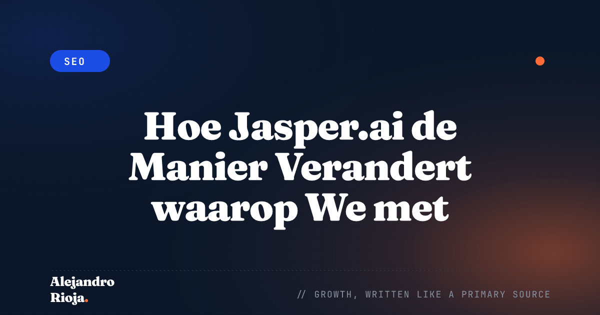 Hoe Jasper.ai de Manier Verandert waarop We met Technologie Omgaan