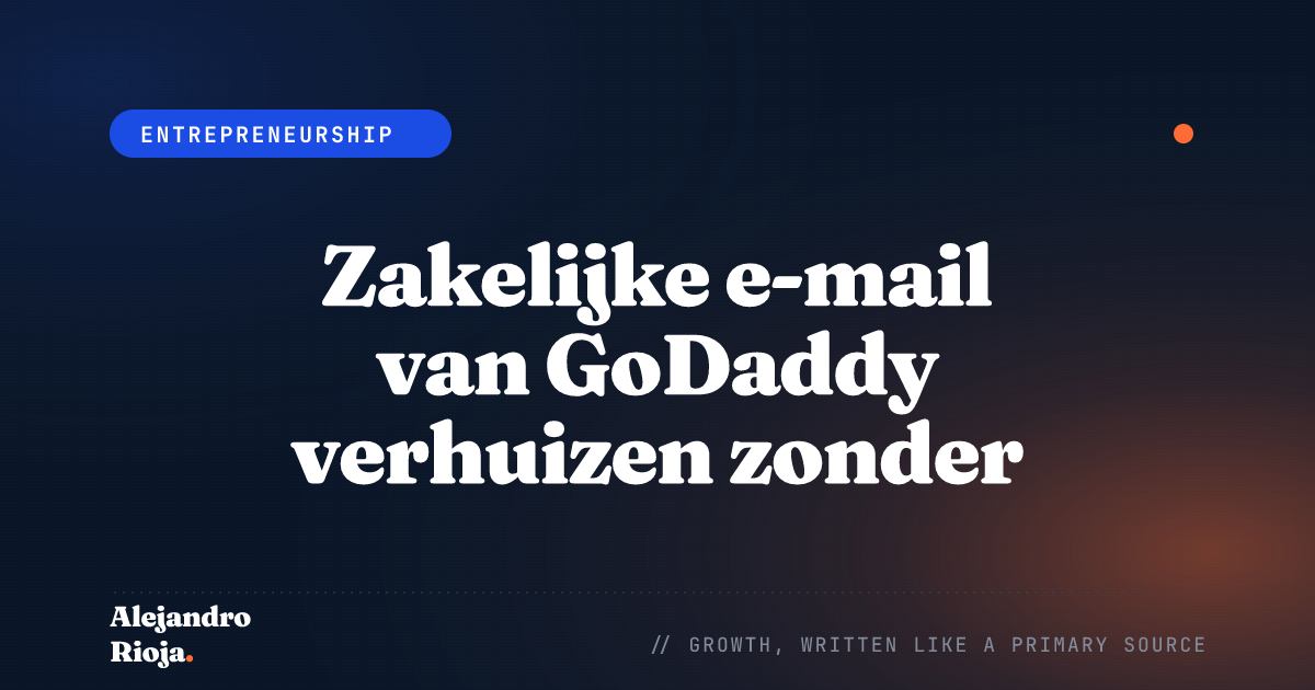 Zakelijke e-mail van GoDaddy verhuizen zonder verlies