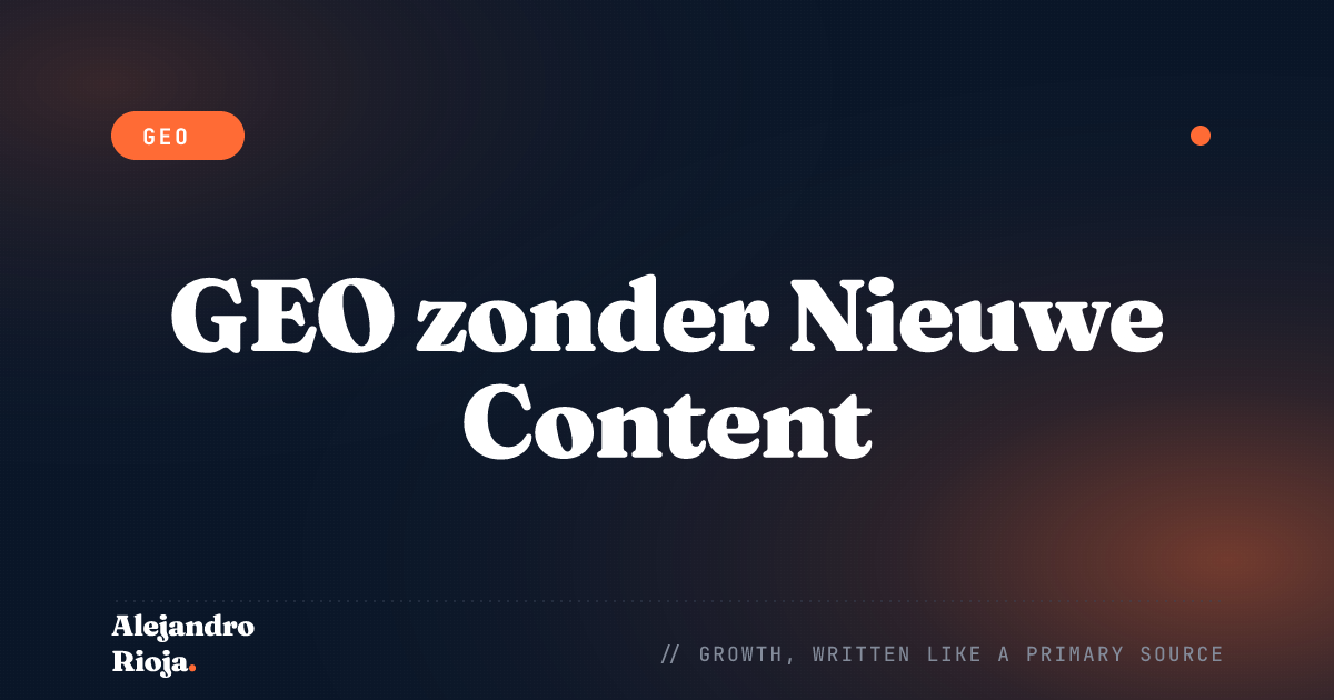Hoe je Scoort in AI-zoekopdrachten zonder ook maar één Nieuw Blogbericht te Schrijven