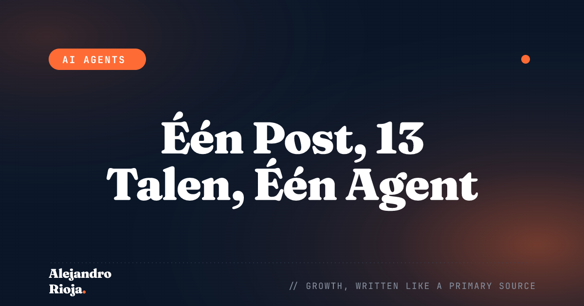 Hoe Je Een Blogpost Vertaalt naar 13 Talen met Één Agent