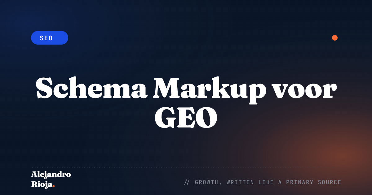 Schema Markup voor GEO: De 4 schematypen die AI-citatieratio's verbeteren