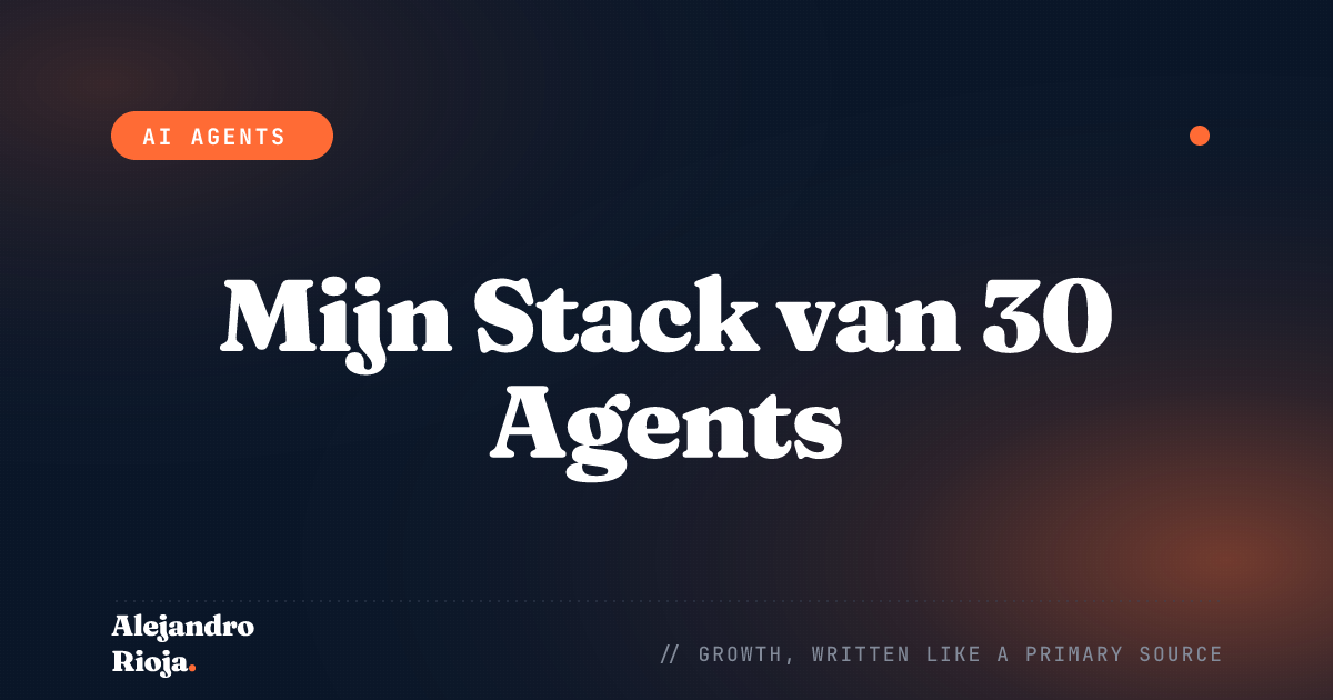 De Agent-Stack die Ik Gebruik voor 30+ Productie-Agents (Zonder Python)