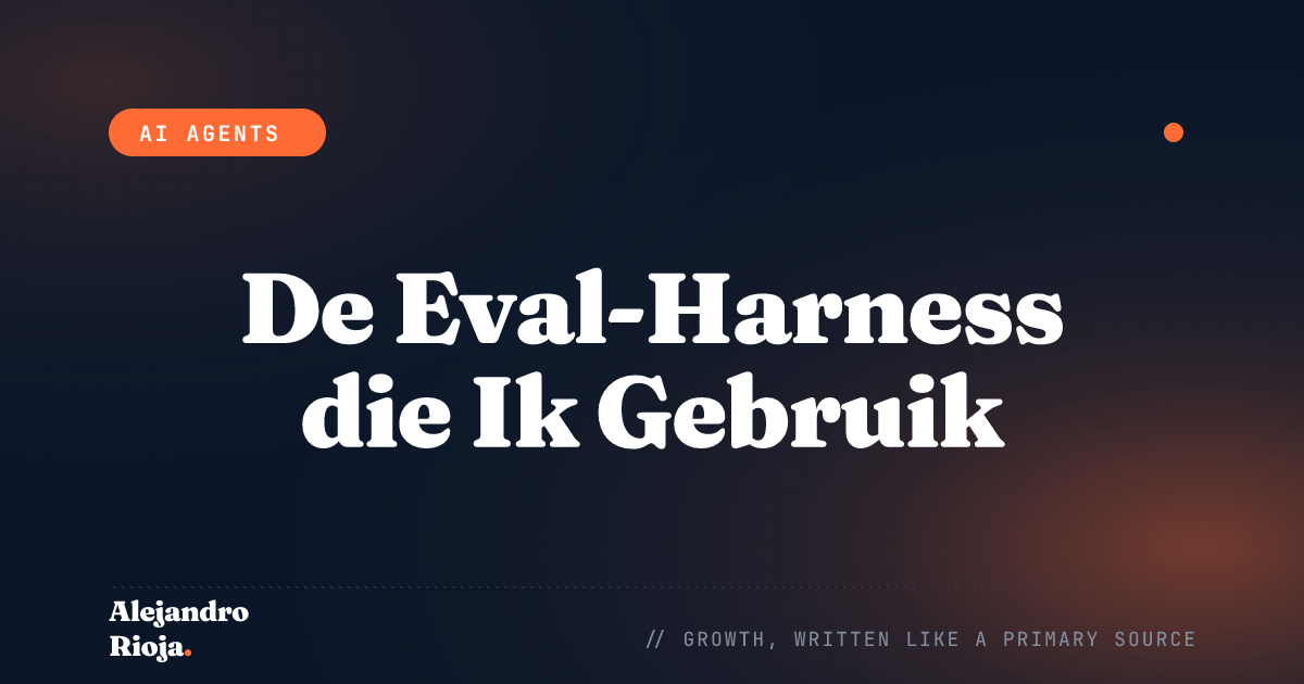 De Eval-Harness die Ik Gebruik om AI-Agents Zonder Angst te Lanceren