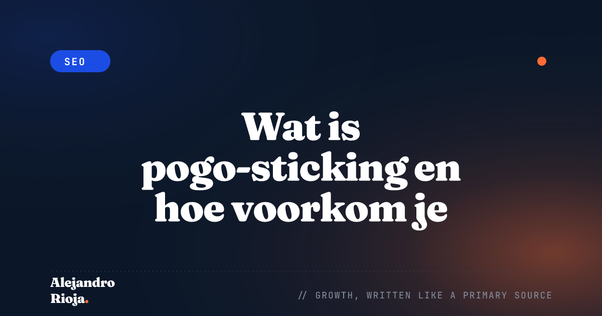 Wat is pogo-sticking
