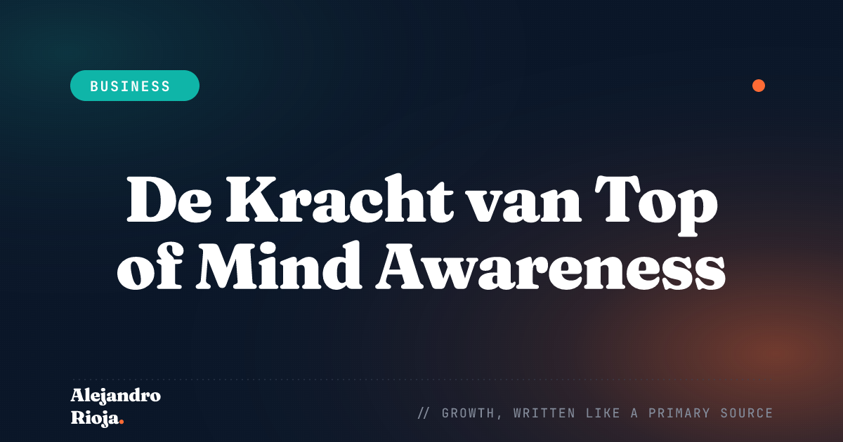 The Power Of Top Of Mind Awareness (TOMA) In Brand Recognition