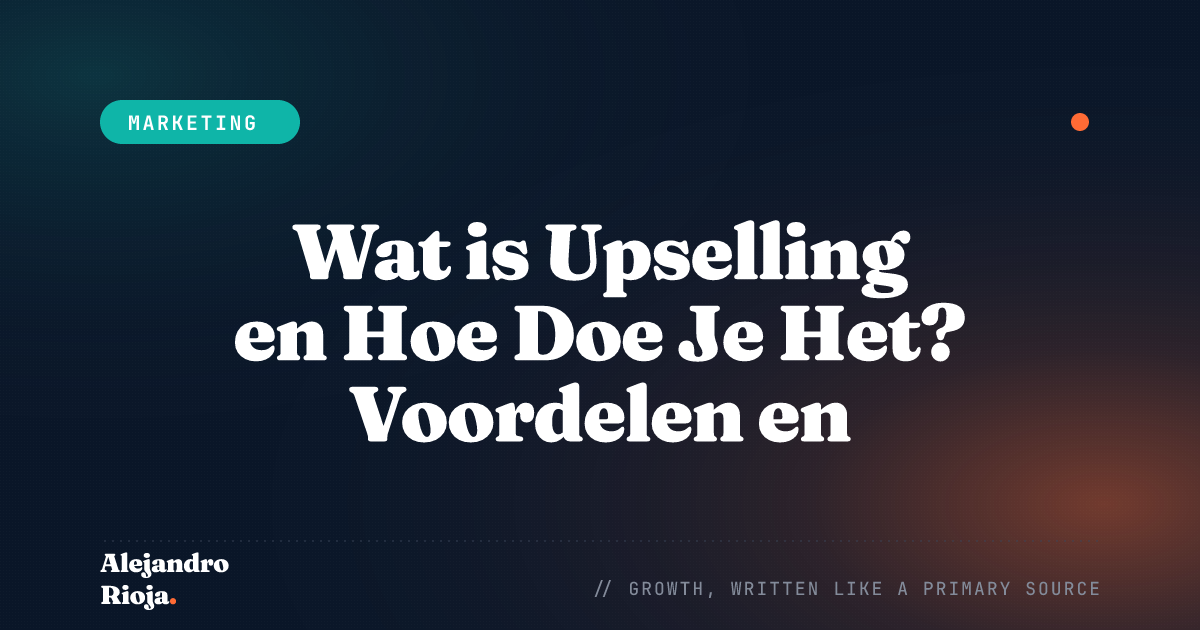 hoe upselling te doen