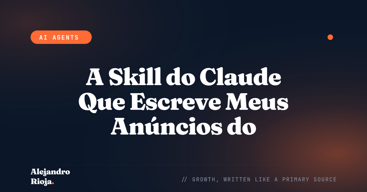 A Skill do Claude Que Escreve Meus Anúncios do Google Ads