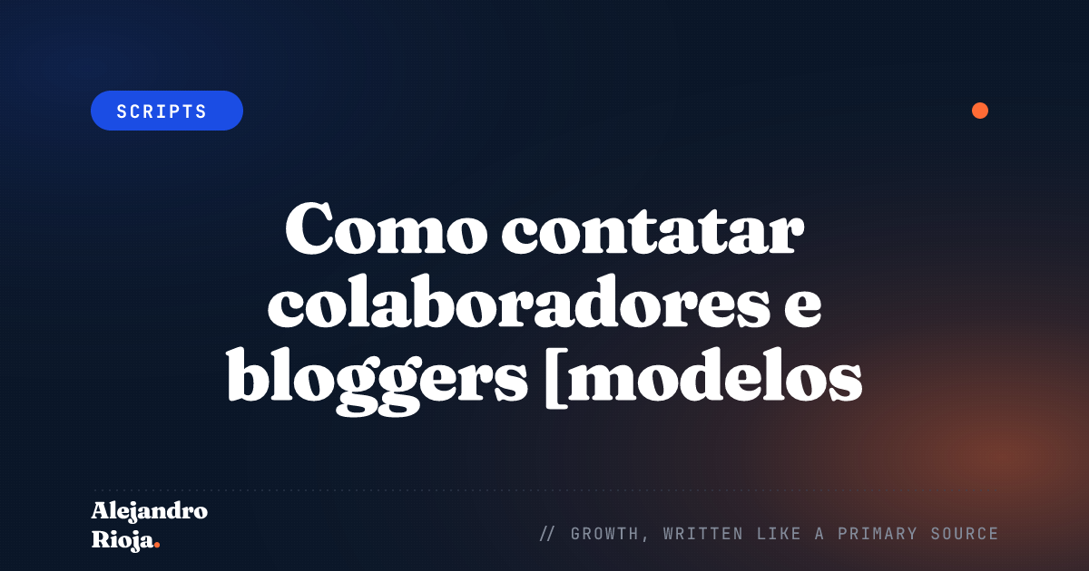 Como contatar bloggers e colaboradores