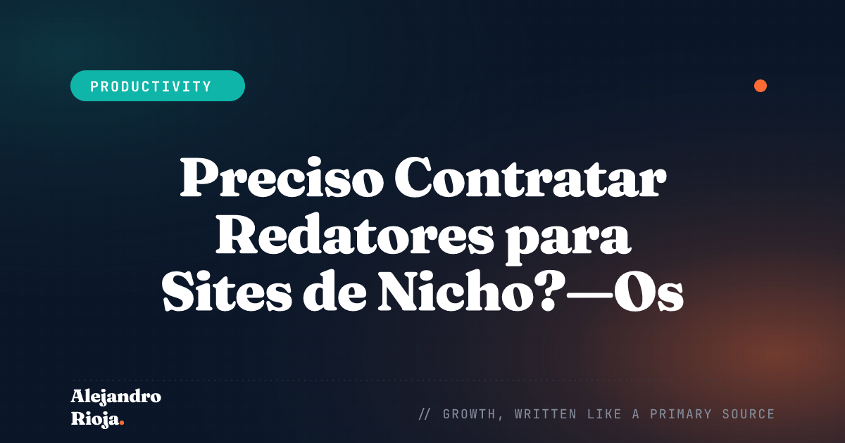 Redatores para Sites de Nicho