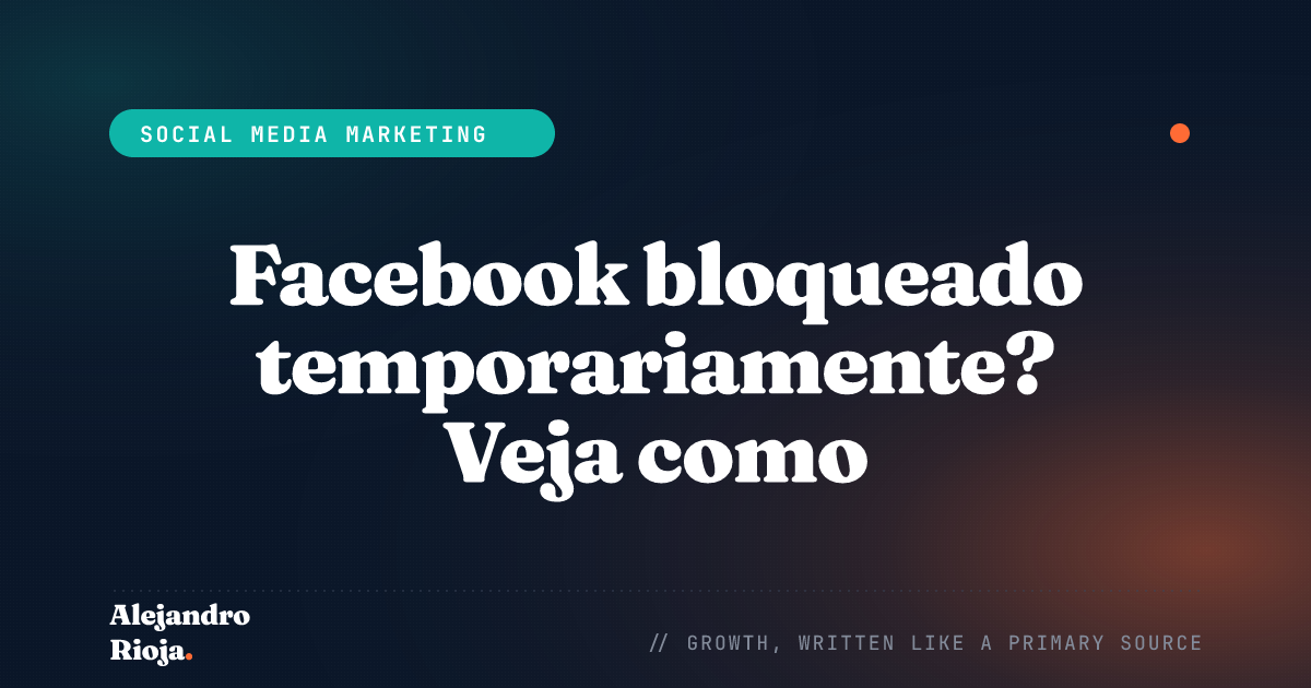 Facebook bloqueado temporariamente: veja como resolver