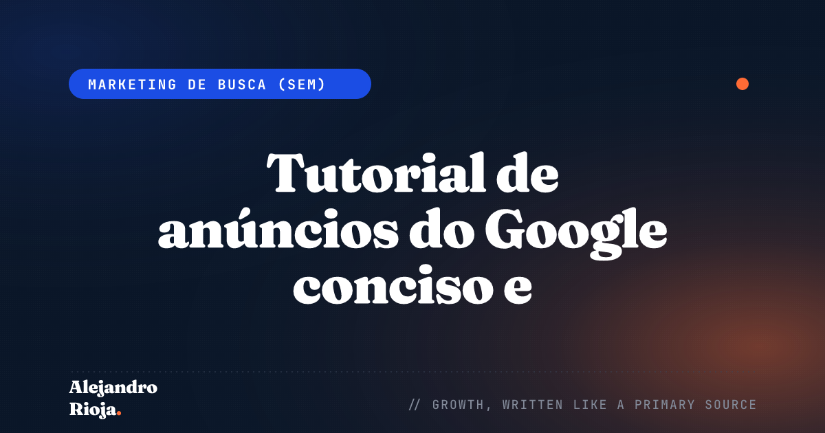Google ads tutorial