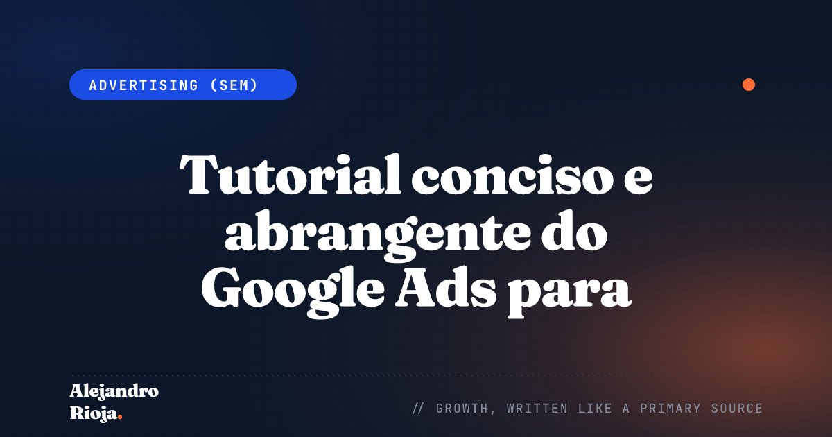Tutorial do Google Ads