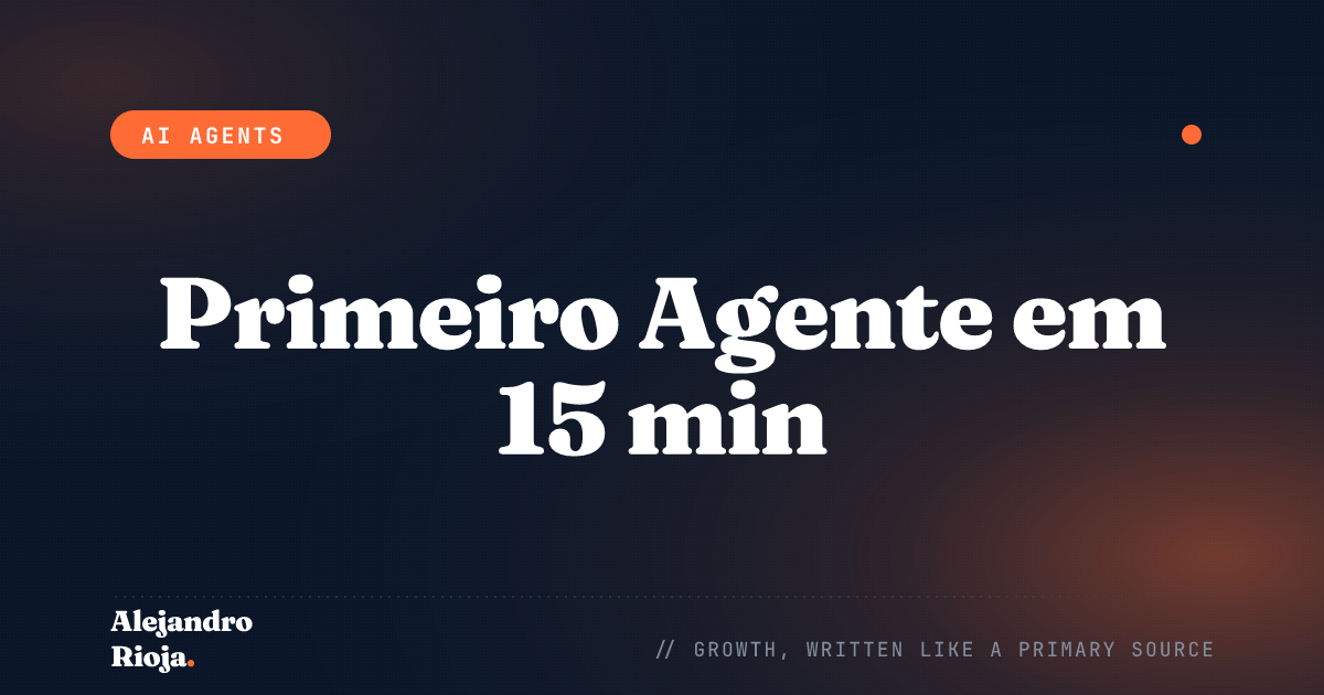 Como Construir Seu Primeiro Agente de IA em 15 Minutos