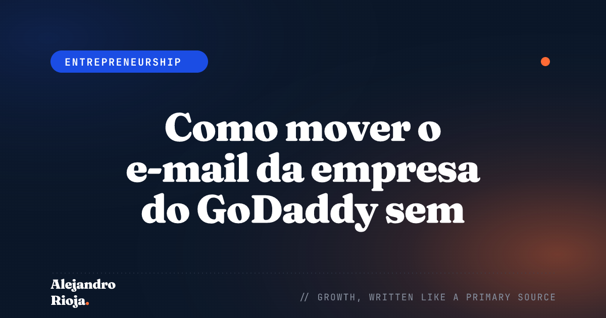 Como mover o e-mail da empresa do GoDaddy sem perder nada