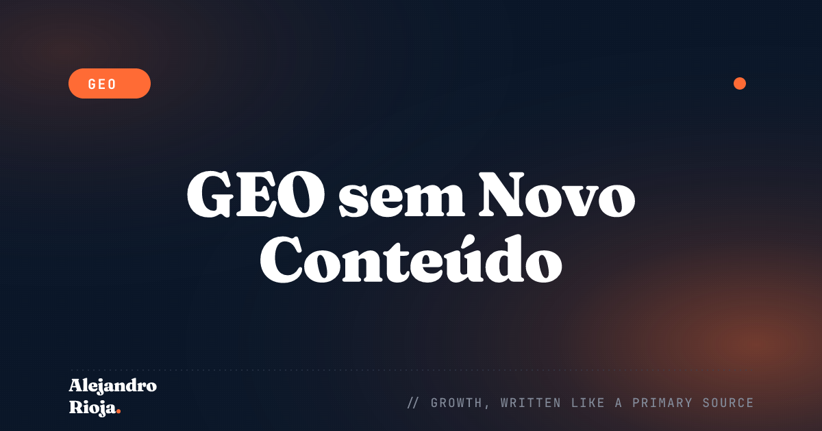 Como Posicionar-se na Pesquisa de IA sem Escrever uma Única Publicação Nova