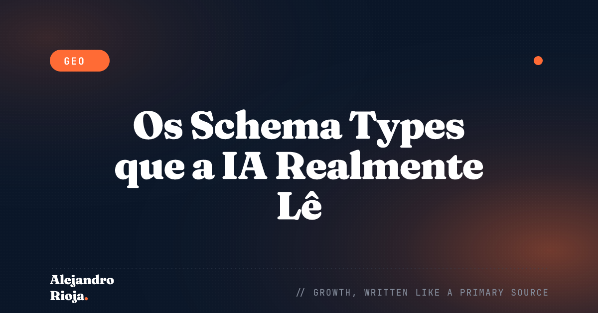 Schema Markup para Motores de IA: Os Tipos que Mais Rendem