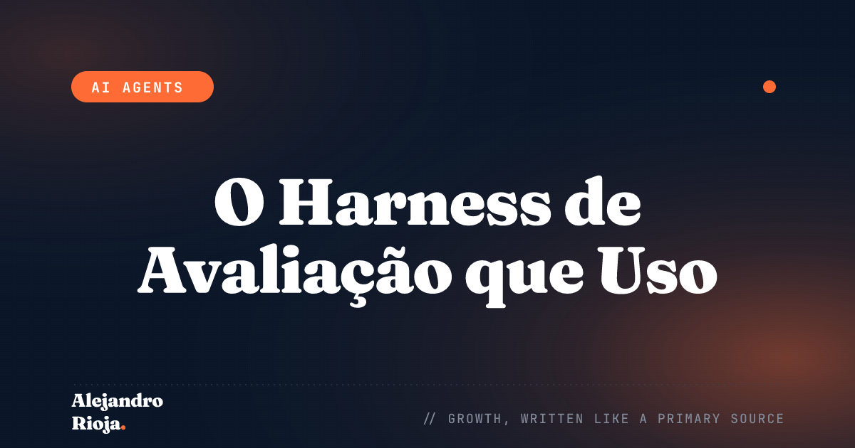 O Harness de Avaliação que Uso para Lançar Agentes de IA Sem Medo