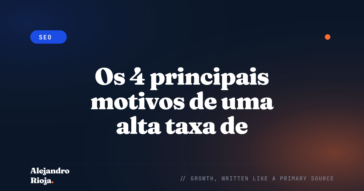 Taxa de rejeição no site