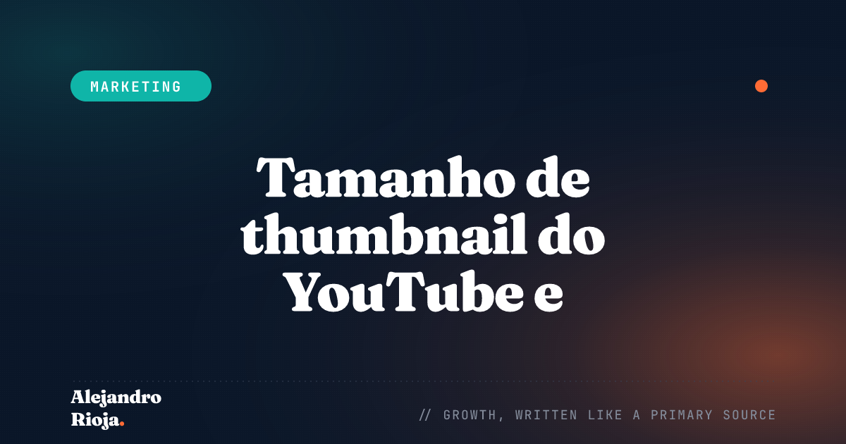 Tamanho de thumbnail do YouTube
