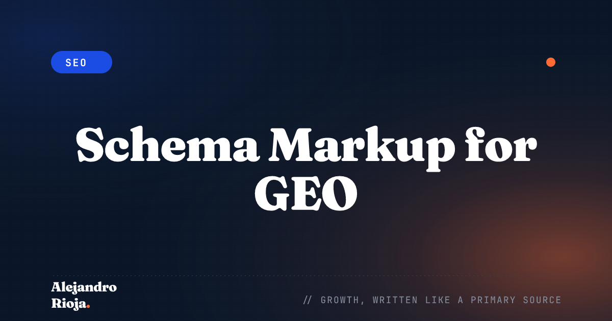 Schema Markup for GEO: The 4 Schema Types That Move AI Citation Rates
