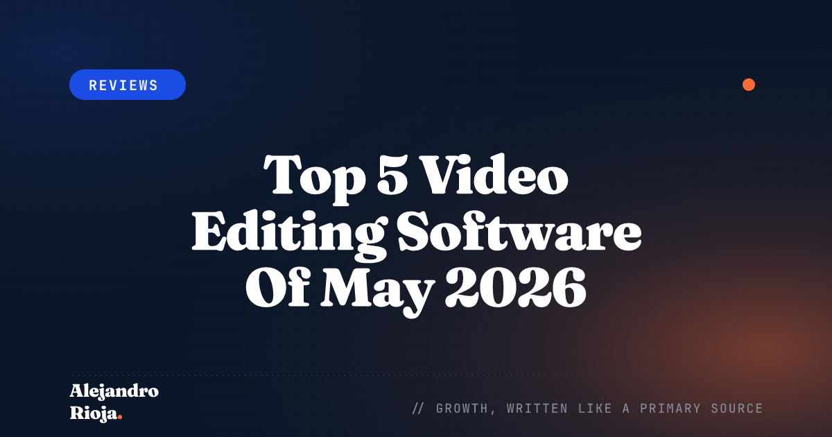 Top 5 Video Editing Software