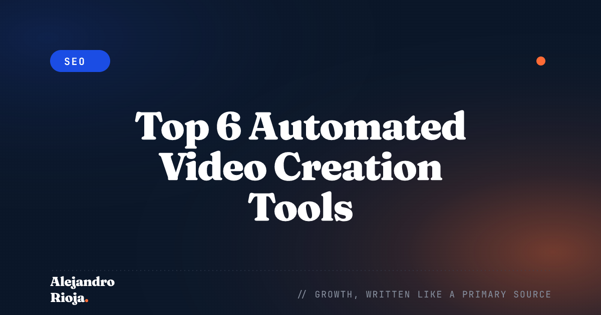 Top 6 Automated Video Creation Tools