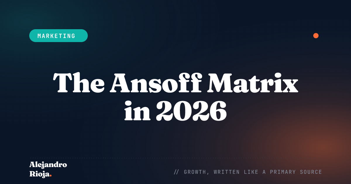 The Ansoff Matrix — four growth strategies